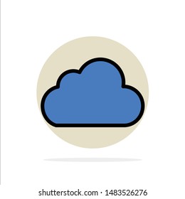 Cloud, Data, Storage, Cloudy Abstract Circle Background Flat color Icon
