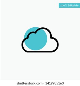 Cloud, Data, Storage, Cloudy Turquoise Highlight Circle Point Vector Icon