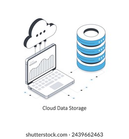 Cloud Data Storage isometric stock illustration. EPS File stock illustration.