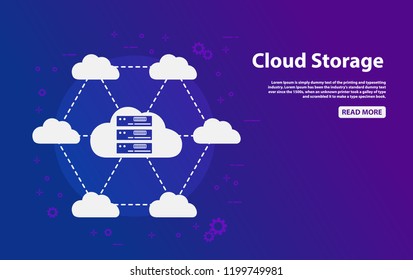 
Cloud data storage server concept.Hosting network.Online computing database. Data processing.Digital technology.Big data.Flat vector