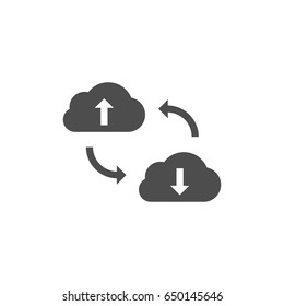 Cloud data synchronization icon