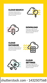 CLOUD DATA TECHNOLOGY AND ILLUSTRATION ICON CONCEPT