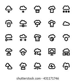 Cloud Data Technology Vector Icons 1