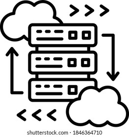 Cloud data transactions Concept, Scalable transactions stores Vector Icon Desing, Cloud computing and Web hosting services Symbol on White background