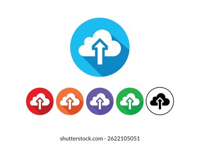 Cloud Data Transfer Icon Collection, flat design cloud icons, internet cloud storage icons