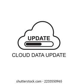 cloud data update icon , hosting icon