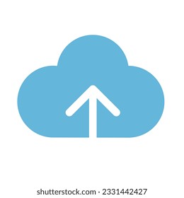 Cloud data upload icon. Vector.