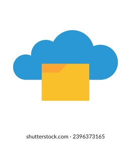 Cloud Data Vector Flat Icon For Personal And Commercial Use.
