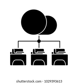 Cloud data vector icon