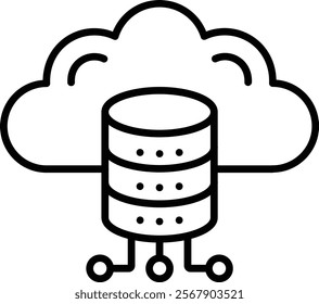 Cloud Data vector icon. Can be used for printing, mobile and web applications.