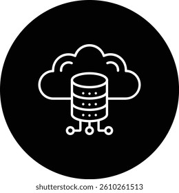 Cloud Data vector icon. Can be used for printing, mobile and web applications.
