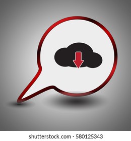 cloud data. Web design style