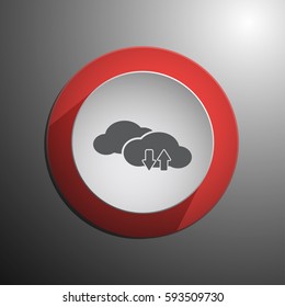 cloud data. Web design style