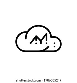 Cloud Database, Chart, Analytic Icon Logo Vector Isolated. Marketing and Growth Icon Set. Editable Stroke and Pixel Perfect.