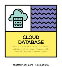 CLOUD DATABASE ICON CONCEPT