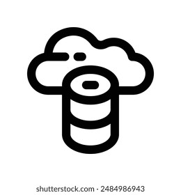 cloud database icon. vector line icon for your website, mobile, presentation, and logo design.