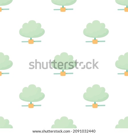 Cloud database pattern seamless background texture repeat wallpaper geometric vector