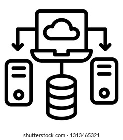 Cloud Database Storage icon design 