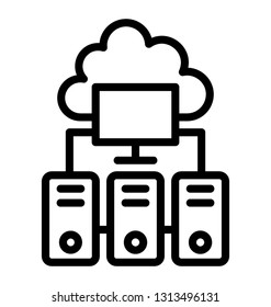 Cloud Database Storage icon design 