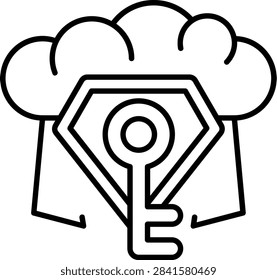 Cloud Dataflow Illustration vector Icon Design