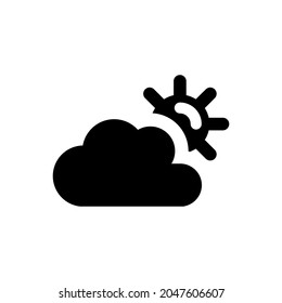 Cloud day icon on white background
