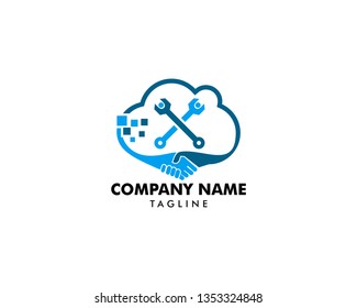 Cloud Deal and Repair Logo Design Element