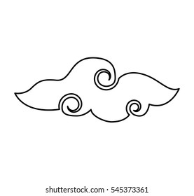 cloud decorative isolated icon vector illustration design