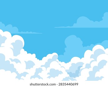 Cloud density comparison illustration, sky and clouds beackground