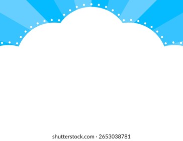  Cloud design background frame, sunburst