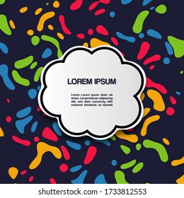 
Cloud design with dark background and colorful spots