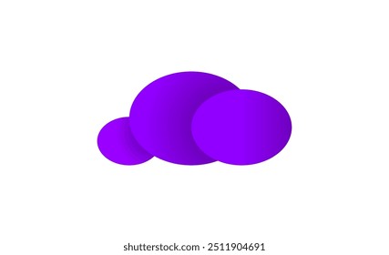 Ilustración de diseño de nube con gradación de sombra