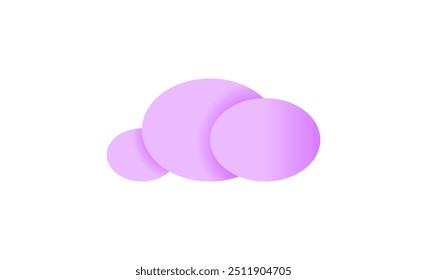 Cloud Design Illustration with Shadow Gradation