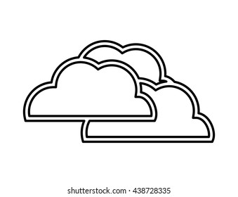 cloud design. isolated weather icon. vector graphic