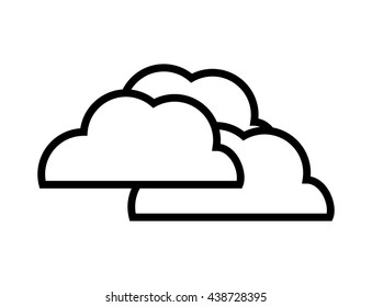 cloud design. isolated weather icon. vector graphic