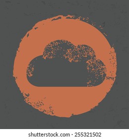 Cloud design on grunge background, grunge vector