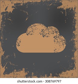 Cloud design on old paper background,vector