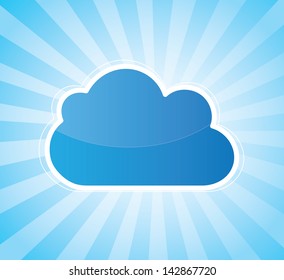 cloud design over  sky background vector illustration