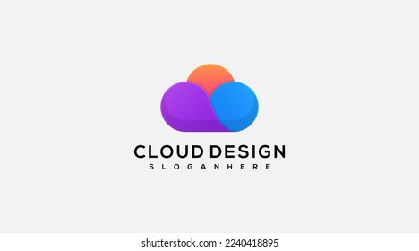 Cloud design vector icon logo template design