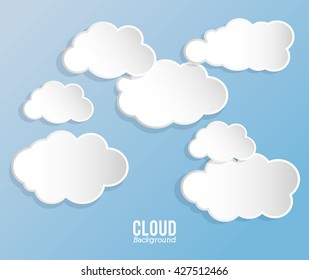 Cloud design. Weather icon. Colorful illustration