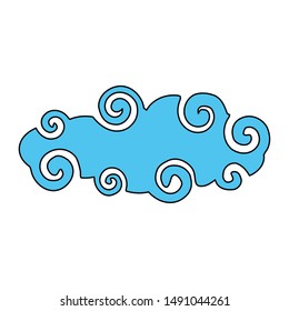Cloud design, Weather sky nature climate cloudy season and meteorology theme Vector illustration
