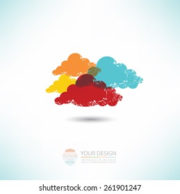 Cloud design,clean vector
