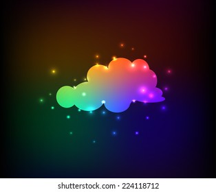 Cloud design,rainbow vector