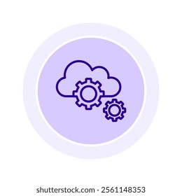 Cloud Development color circle icon , vector, pixel perfect, illustrator file