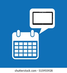 cloud device clandar date media apps graphic vector illustration eps 10
