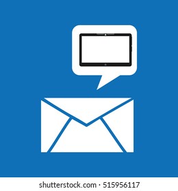 cloud device email media apps graphic vector illustration eps 10