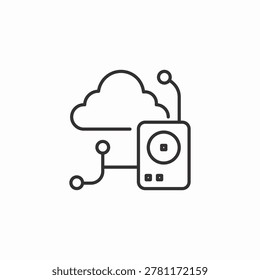 cloud device icon sign vector