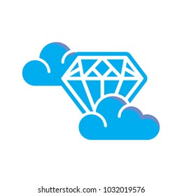 Cloud Diamond Logo Icon Design