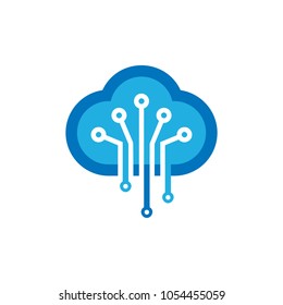 Cloud Digital Logo Icon Design
