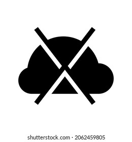 cloud disable icon or logo isolated sign symbol vector illustration - high quality black style vector icons