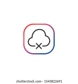 Cloud Disconnect  - Line Vector Icon